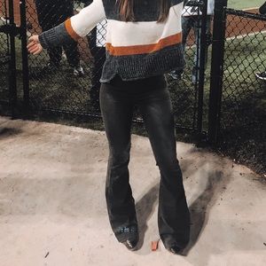 Black free people bell bottom jeans